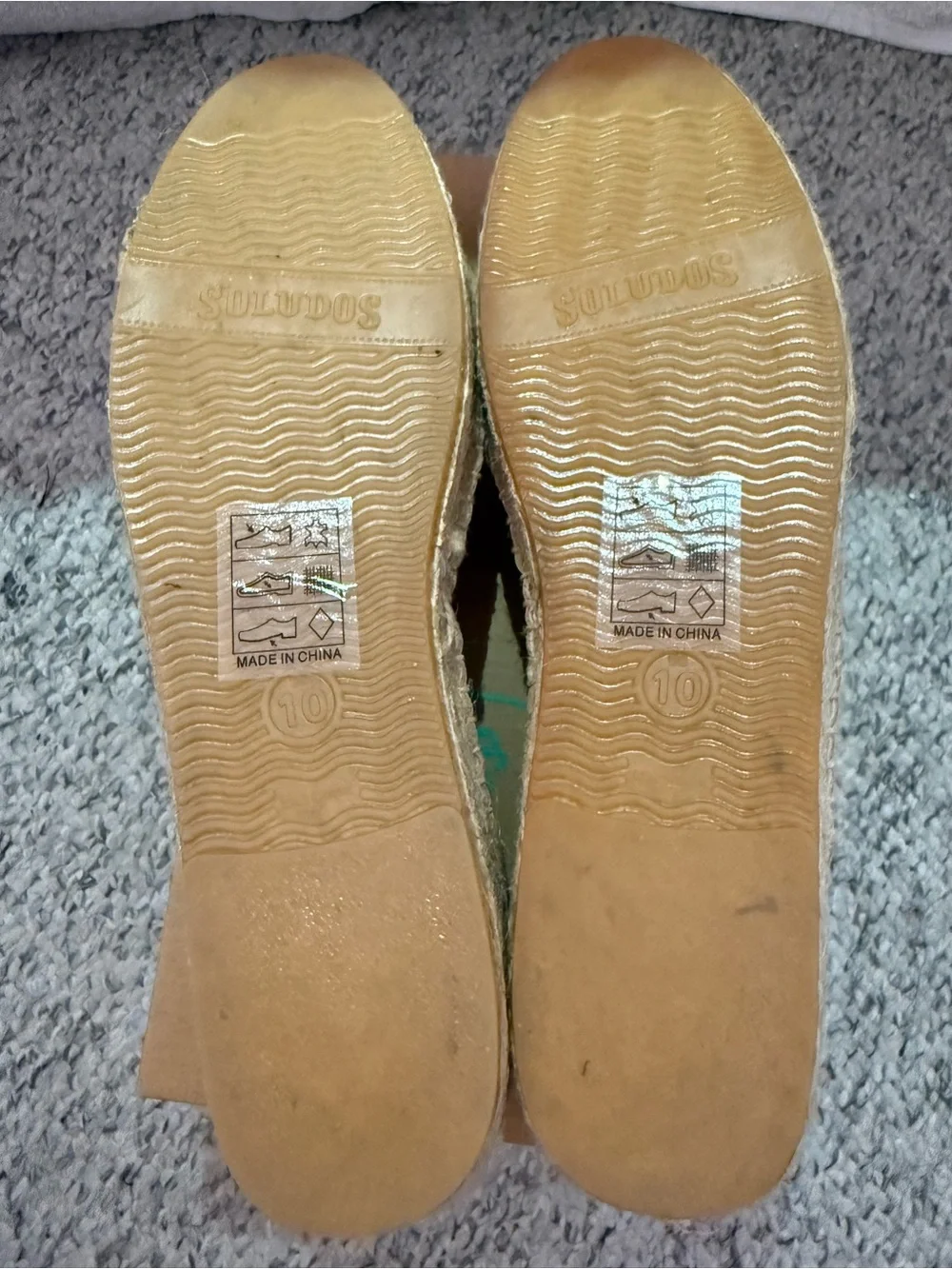 Soludos Blush Pink Leather Espadrille Flats